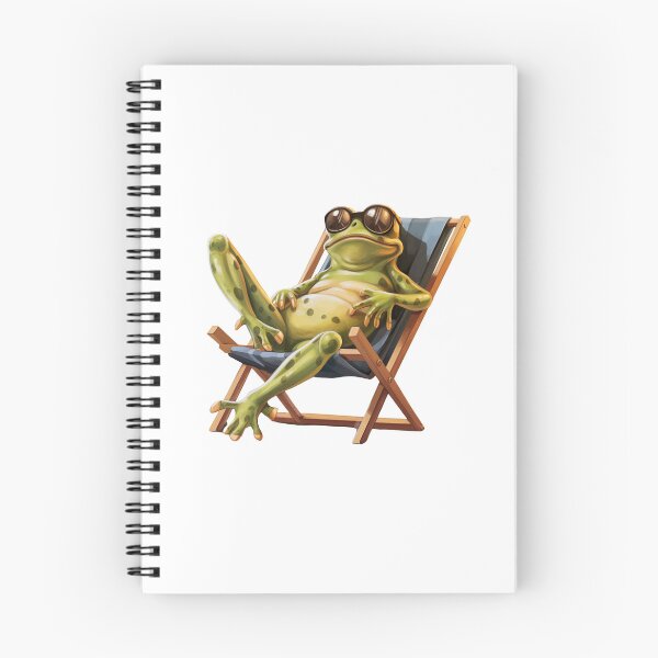 Item preview, Cute frog chilling in a deck chair designed and sold by Chugai.