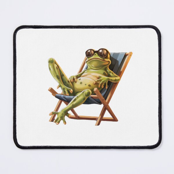 Item preview, Cute frog chilling in a deck chair designed and sold by Chugai.