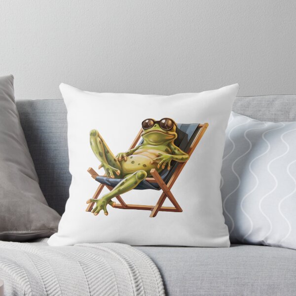 Item preview, Cute frog chilling in a deck chair designed and sold by Chugai.