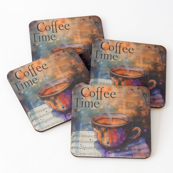 Item preview, Artistic Coffee Time - Abstract Espresso Cup with Musical Notes for Cafe Lovers designed and sold by David Balzen.