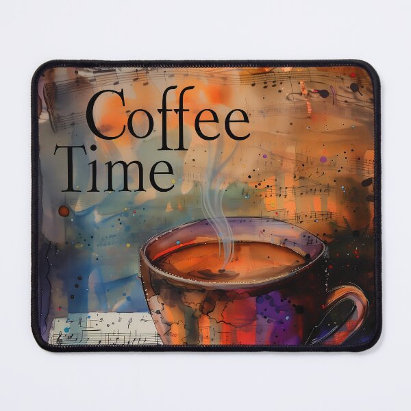 Item preview, Artistic Coffee Time - Abstract Espresso Cup with Musical Notes for Cafe Lovers designed and sold by David Balzen.