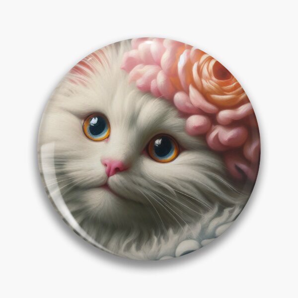 Item preview, Elegance in white: The flower cat designed and sold by Girih.