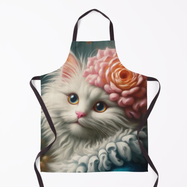 Item preview, Elegance in white: The flower cat designed and sold by Girih.