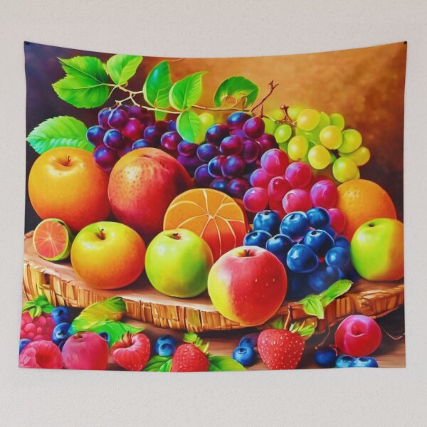 Item preview, Vibrant Fruit Still Life: Colorful Painting designed and sold by Health And Fitness Posts e-Store.