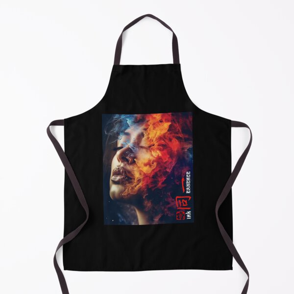 Item preview, Ink Essence - Japanese Aesthetic Surreal Kanji Symbol Portrait Painted Face Art 99 designed and sold by MadeByRobots.