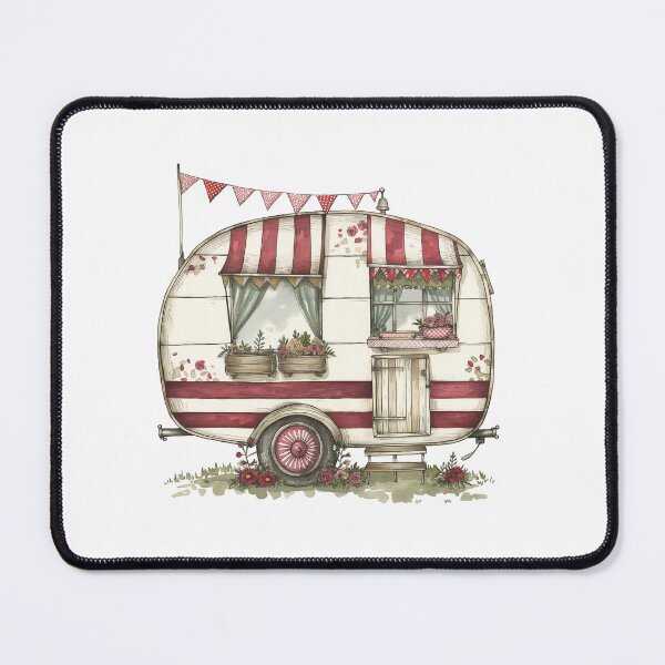 Item preview, Cute retro caravan red designed and sold by Chugai.