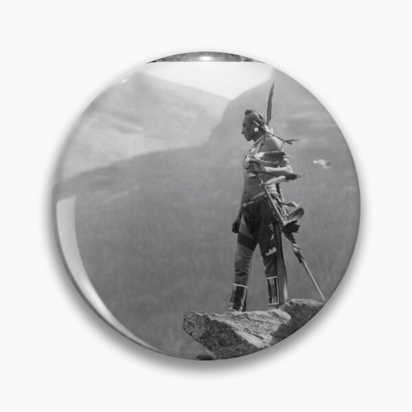 Item preview, The Eagle's Lookout -. Blackfoot tribe members at Glacier National Park in Montana, 1913 black and white photograph designed and sold by Jéanpaul  Ferro.