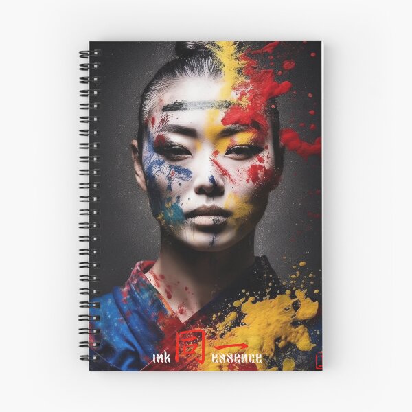 Item preview, Ink Essence - Japanese Aesthetic Surreal Kanji Symbol Portrait Painted Face Art 100 designed and sold by MadeByRobots.