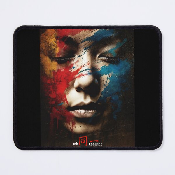 Item preview, Ink Essence - Japanese Aesthetic Surreal Kanji Symbol Portrait Painted Face Art 101 designed and sold by MadeByRobots.