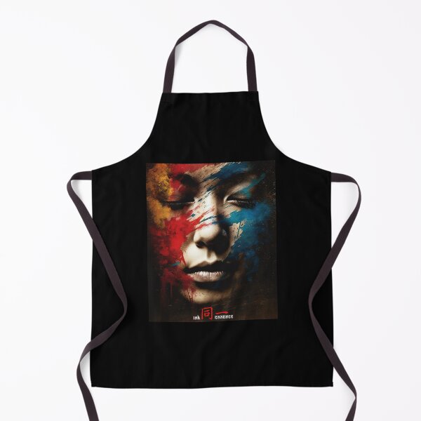 Item preview, Ink Essence - Japanese Aesthetic Surreal Kanji Symbol Portrait Painted Face Art 101 designed and sold by MadeByRobots.