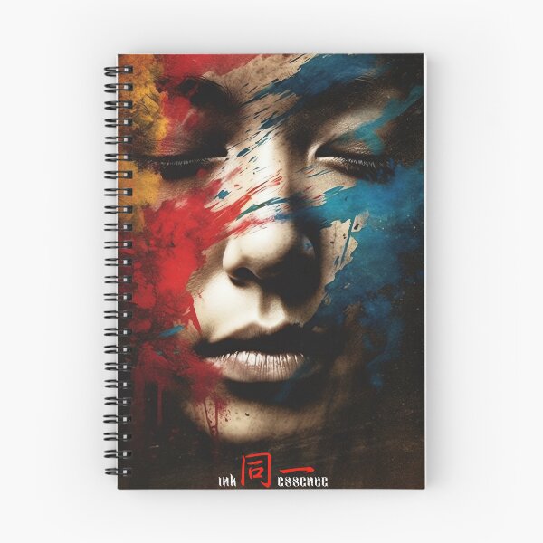 Item preview, Ink Essence - Japanese Aesthetic Surreal Kanji Symbol Portrait Painted Face Art 101 designed and sold by MadeByRobots.