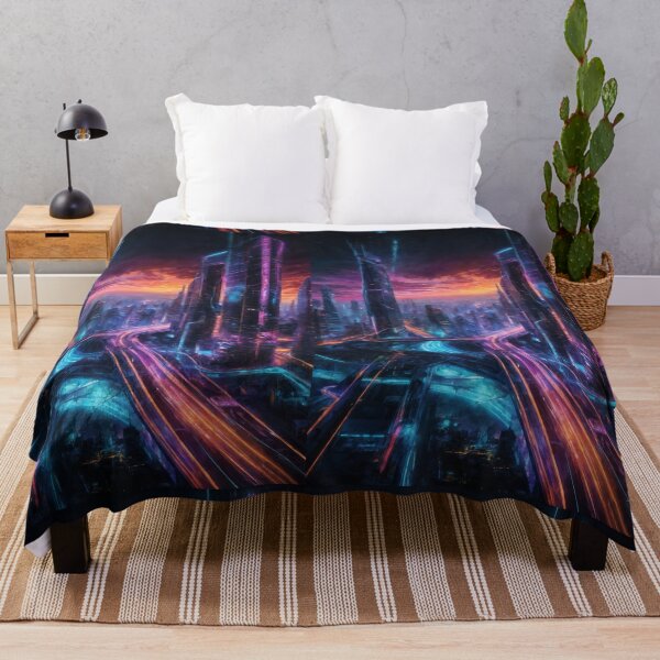 Item preview, Dawn in a cyberpunk city designed and sold by Universe-Aliens.