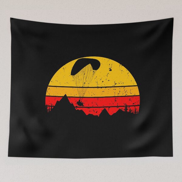 Item preview, Paraglider, parachute,  mountains , retro sunset designed and sold by dmtdc.