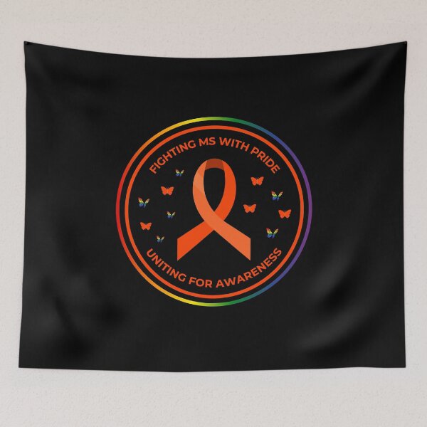 Item preview, LGBTQ MS Awareness Day T-Shirt, Fighting MS With Pride, Uniting For Awareness Day, Slogan Tee, Unisex MS Awareness Tees,  designed and sold by PrideBeProud.