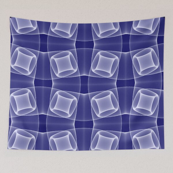 Item preview, Blue and White Geometric Squares Seamless Pattern designed and sold by gallofoto.
