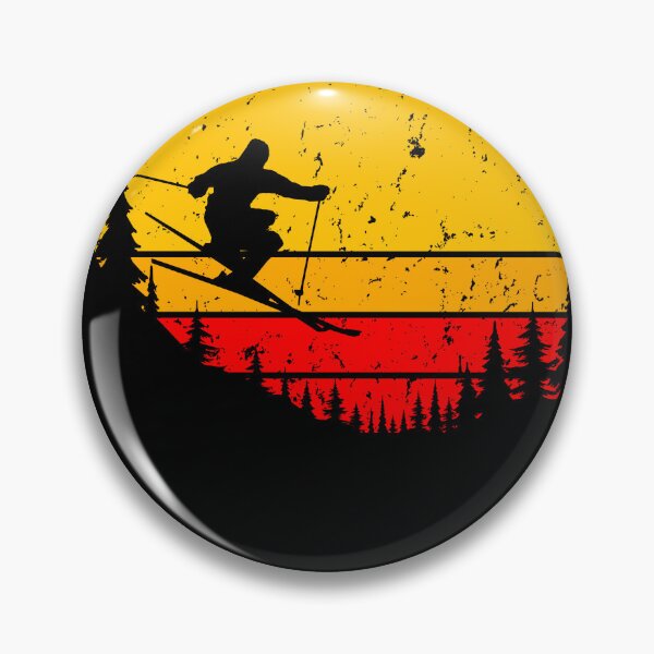 Item preview, Ski , Skier,  mountains , retro sunset designed and sold by dmtdc.