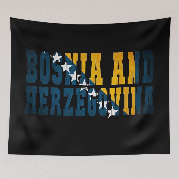 Item preview, Bosnia and Herzegovina Country Flag Typography designed and sold by TravelWish.