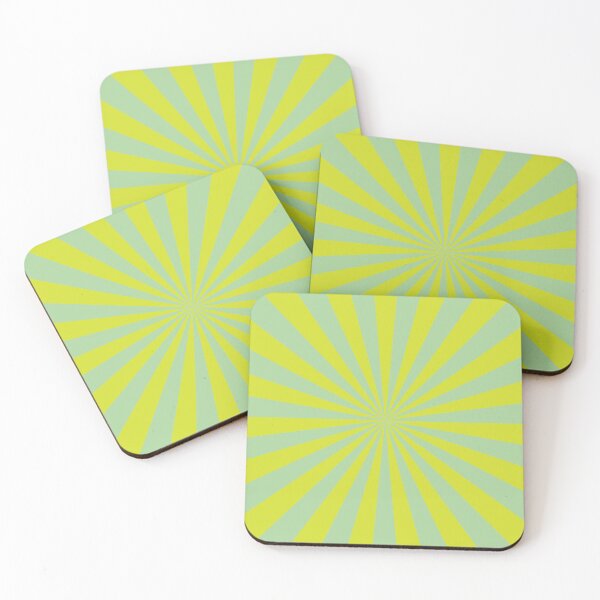 Item preview, Pear green sun ray pattern designed and sold by LinDraws.
