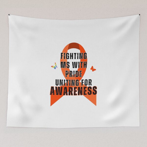 Item preview, LGBTQ MS Awareness Day T-Shirt, Fighting MS With Pride, Uniting For Awareness Day, Slogan Tee, Unisex MS Awareness Tees,  designed and sold by PrideBeProud.