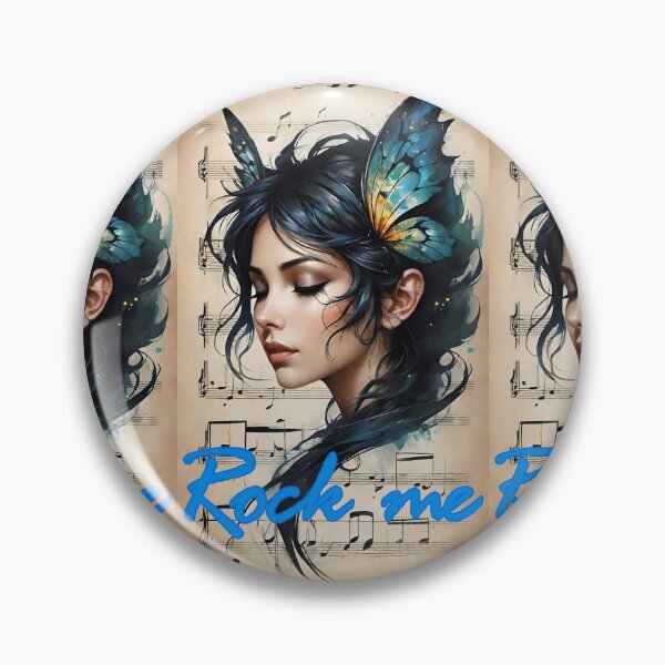 Item preview, Rock me.Profil de femme rêveuse sur fond de partition musicale designed and sold by Creativesphotos.
