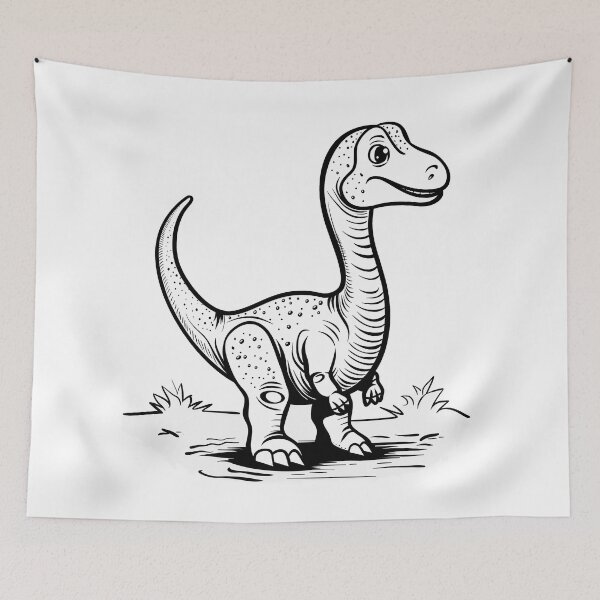 Item preview, Cretaceous Smile: Playful Apatosaurus designed and sold by smartart42.
