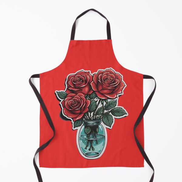 Item preview, Lovely roses in a glass vase designed and sold by anunusualwoman.