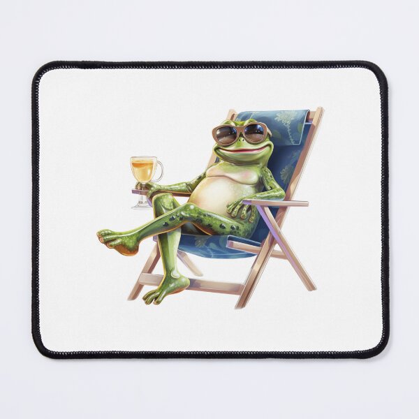 Item preview, Cute frog chilling in a deck chair designed and sold by Chugai.