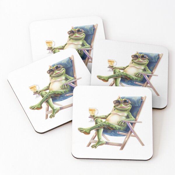 Item preview, Cute frog chilling in a deck chair designed and sold by Chugai.