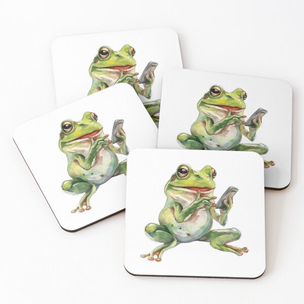 Item preview, Cute Frog on a smart phone designed and sold by Chugai.