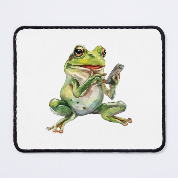 Item preview, Cute Frog on a smart phone designed and sold by Chugai.