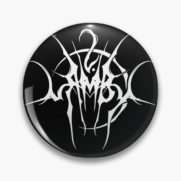 Item preview, Leon Lamby Black Metal Logo Pin designed and sold by LeonLambyArt.
