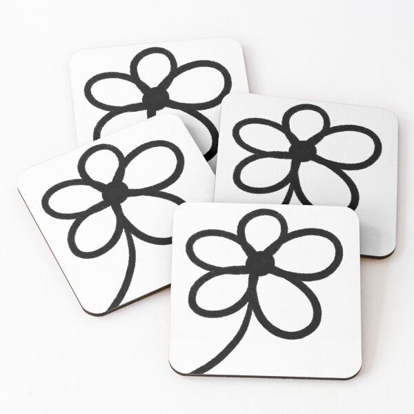 Item preview, Simple Flower Black and White designed and sold by Julie Woolfolk.