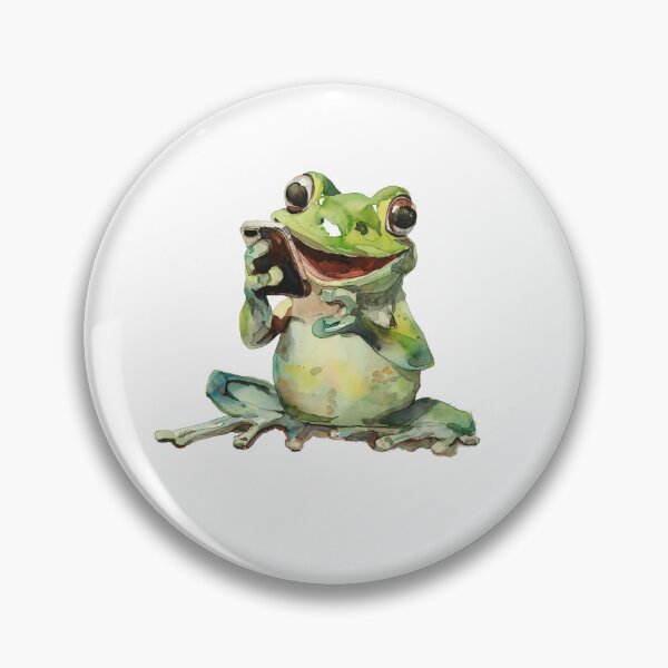 Artikelvorschau, Netter Frosch auf einem Smartphone entworfen und verkauft von Chugai.