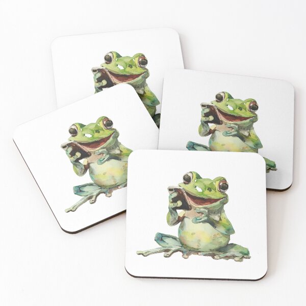 Item preview, Cute Frog on a smart phone designed and sold by Chugai.