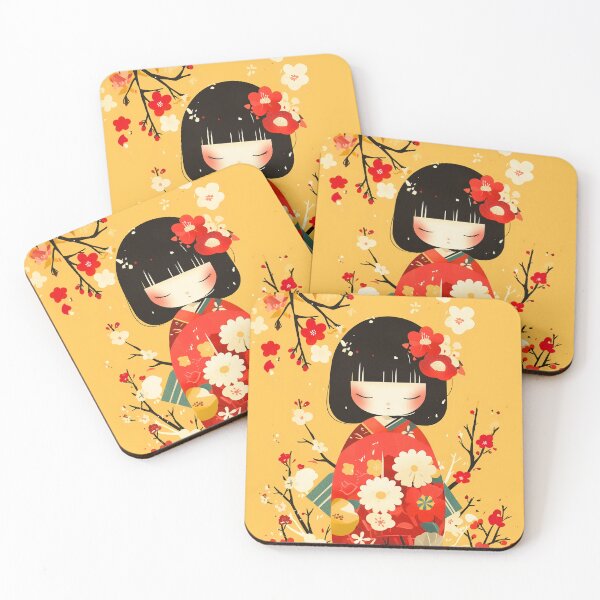 Item preview, Noa Japanese Kokeshi Doll - Perfect For Gifts designed and sold by KatanaCreative.