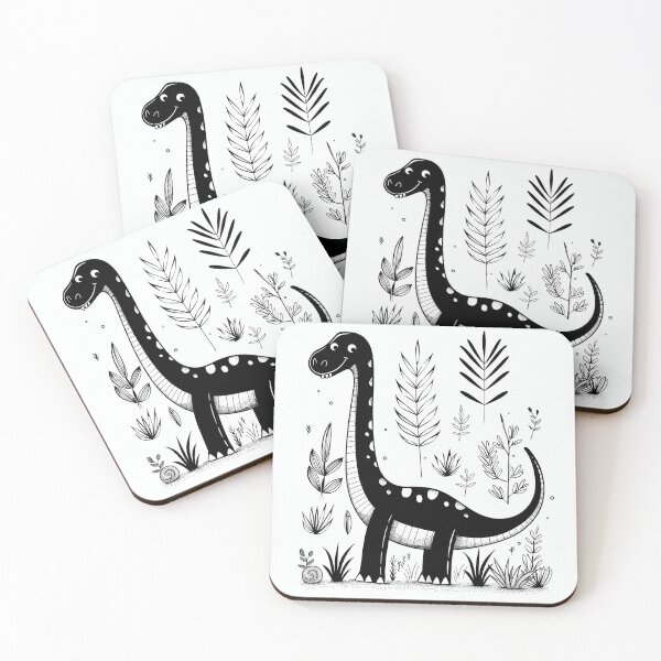 Item preview, Jurassic Joy: Dinosaur in a Botanical Garden designed and sold by smartart42.