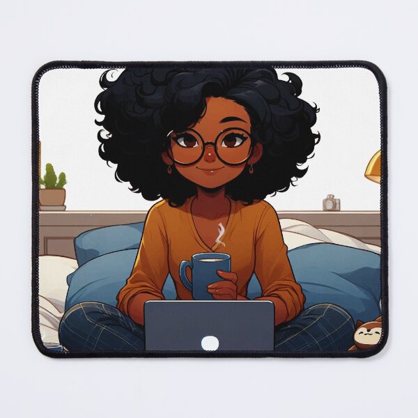 Item preview, Girl writing on her computer designed and sold by manbaito.