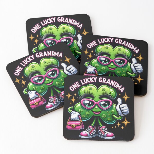 Item preview, One Lucky Grandma Cute Funny Grandmother Shamrock Luck St Patrick's Day St Paddy's Day Irish Clover designed and sold by CarantinedChaos.