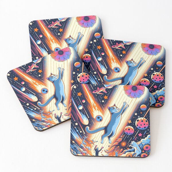 Item preview, Space cat retro poster designed and sold by Artisticalories.