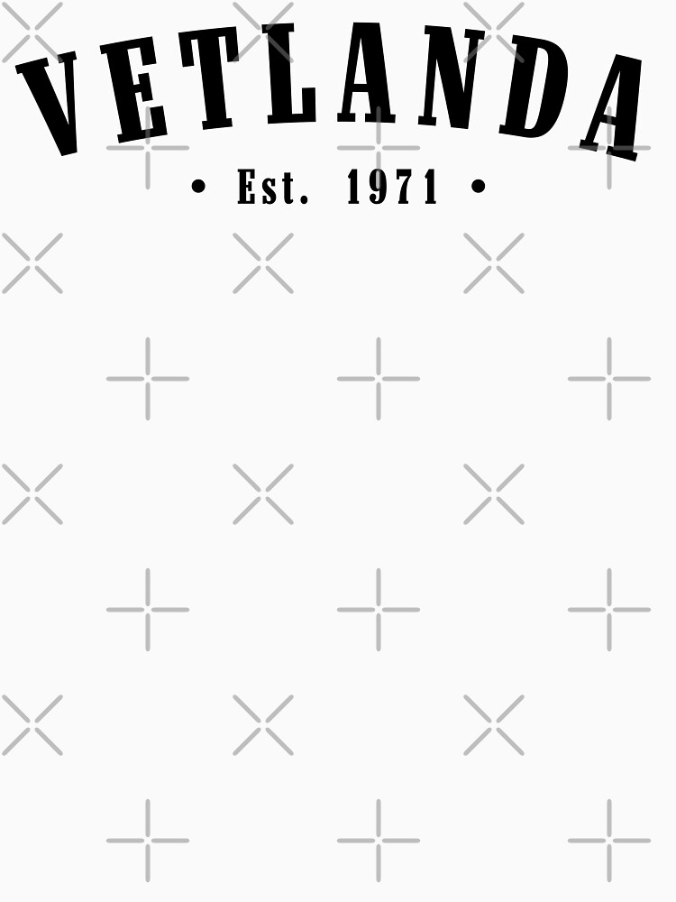 Thumbnail 7 of 7, Classic T-Shirt, Vetlanda Jönköping County Sweden Est. 1971 Black Letter Sverige designed and sold by establishedwear.
