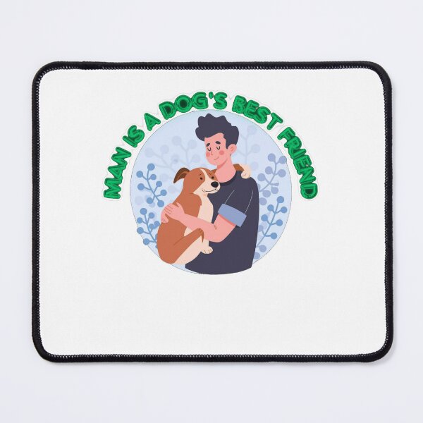 Item preview, man hugs dog designed and sold by M4JK3l.