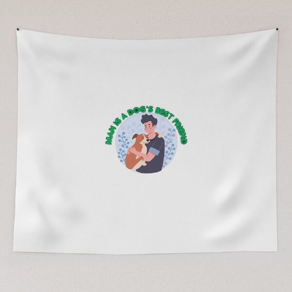 Item preview, man hugs dog designed and sold by M4JK3l.