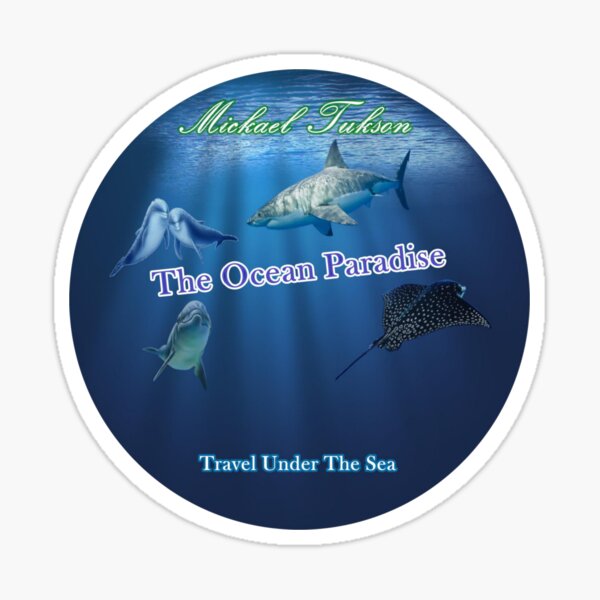 The Ocean Paradise Format Rond Sticker