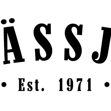 Artwork thumbnail, Nässjö Jönköping County Sweden Est. 1971 Black Letter Sverige by establishedwear