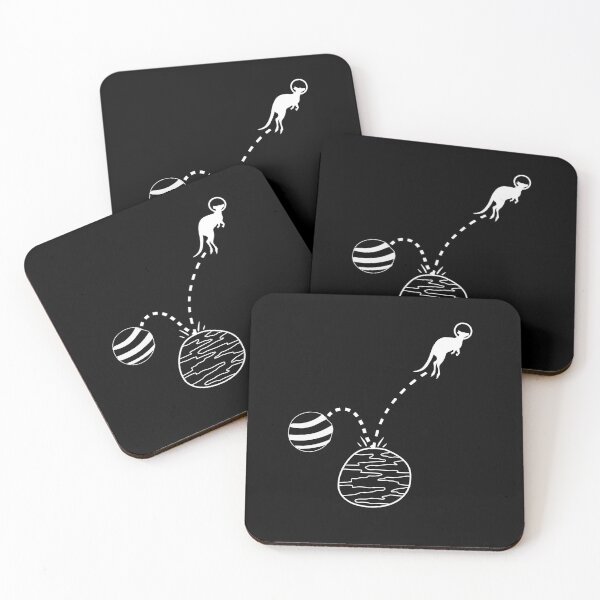 Item preview, Astronaut Kangaroo Jumping On Planets Funny designed and sold by TrueArtsStore.