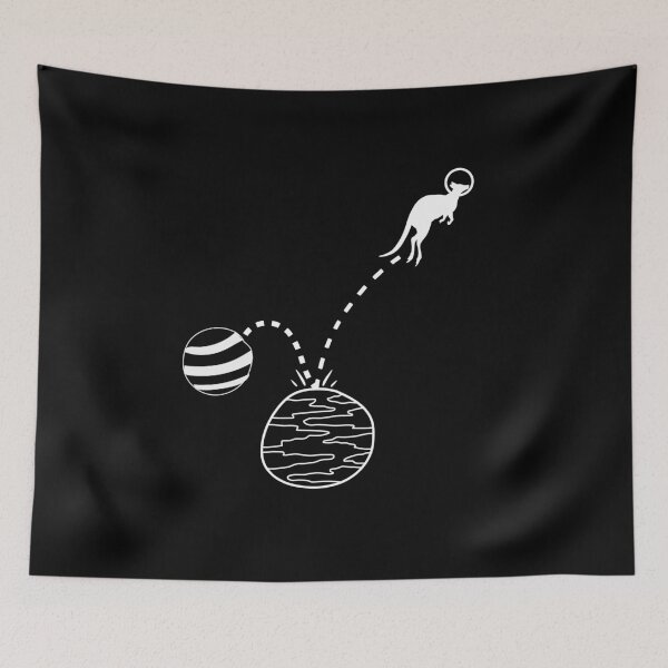 Item preview, Astronaut Kangaroo Jumping On Planets Funny designed and sold by TrueArtsStore.