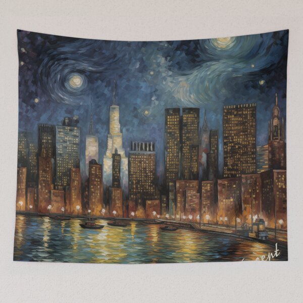 Item preview, Van Gogh's Night in NYC designed and sold by Obibobishop.