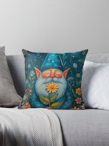 Adorable Gnome Throw Pillow