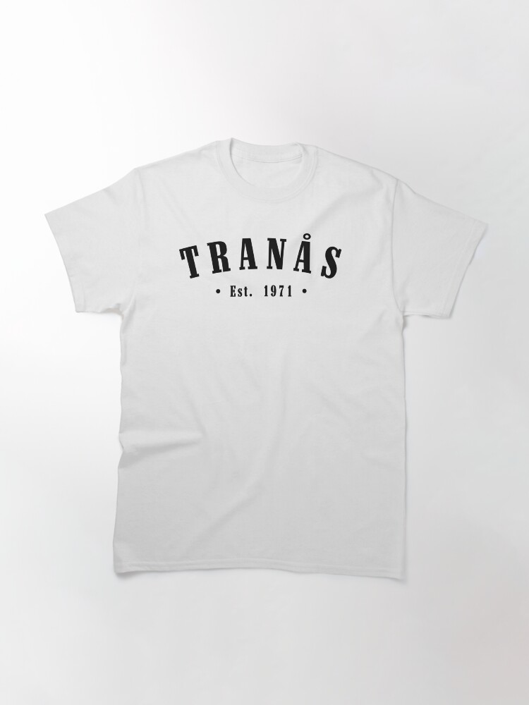 Thumbnail 3 of 7, Classic T-Shirt, Tranås Jönköping County Sweden Est. 1971 Black Letter Sverige designed and sold by establishedwear.