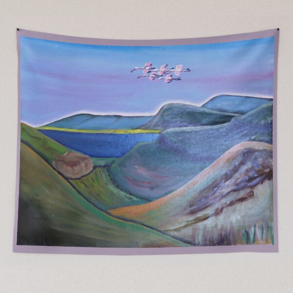 Item preview, Flamingoes teaming up in the skies designed and sold by annenambiro.